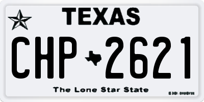 TX license plate CHP2621