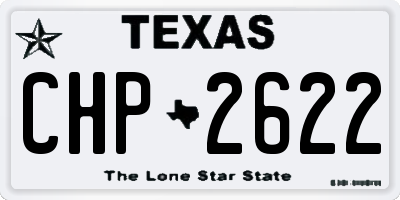 TX license plate CHP2622