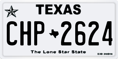 TX license plate CHP2624