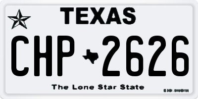 TX license plate CHP2626