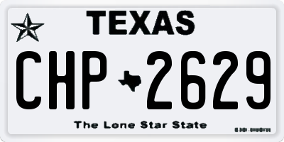 TX license plate CHP2629