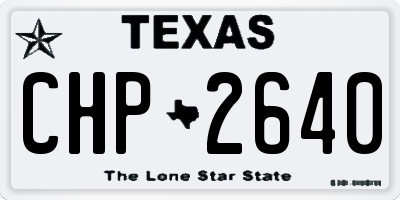 TX license plate CHP2640