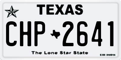 TX license plate CHP2641