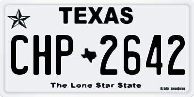 TX license plate CHP2642