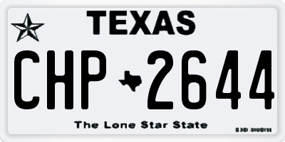 TX license plate CHP2644