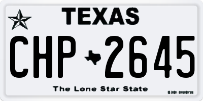 TX license plate CHP2645