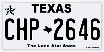 TX license plate CHP2646
