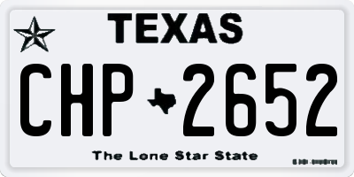 TX license plate CHP2652