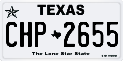 TX license plate CHP2655