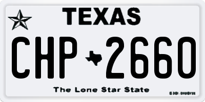 TX license plate CHP2660