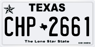 TX license plate CHP2661
