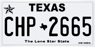 TX license plate CHP2665