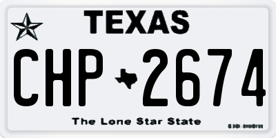 TX license plate CHP2674