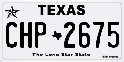 TX license plate CHP2675