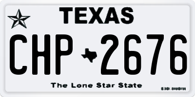 TX license plate CHP2676