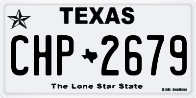 TX license plate CHP2679