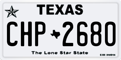 TX license plate CHP2680