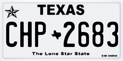 TX license plate CHP2683