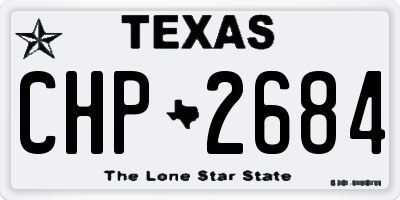 TX license plate CHP2684