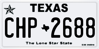 TX license plate CHP2688