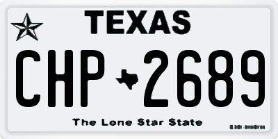 TX license plate CHP2689