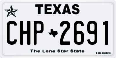 TX license plate CHP2691