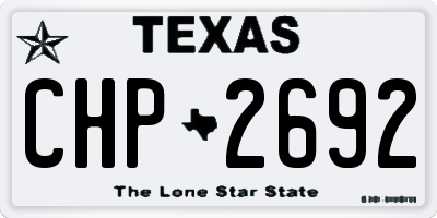 TX license plate CHP2692