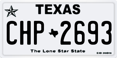 TX license plate CHP2693