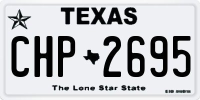 TX license plate CHP2695