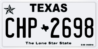 TX license plate CHP2698