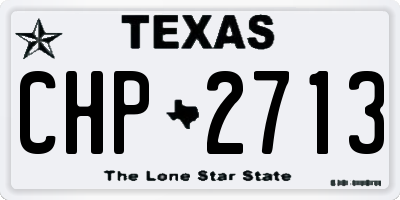 TX license plate CHP2713