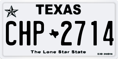 TX license plate CHP2714