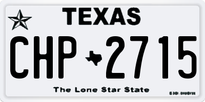 TX license plate CHP2715