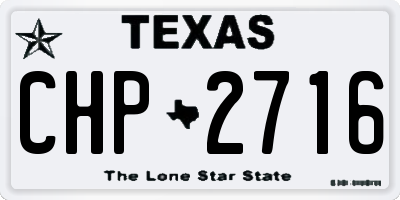 TX license plate CHP2716