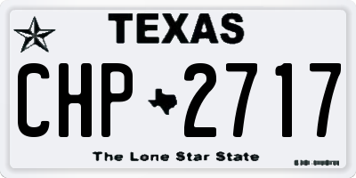 TX license plate CHP2717