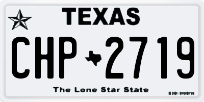 TX license plate CHP2719