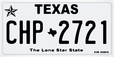 TX license plate CHP2721