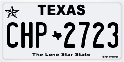 TX license plate CHP2723