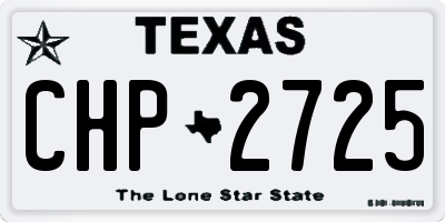 TX license plate CHP2725