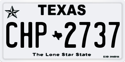 TX license plate CHP2737