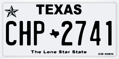 TX license plate CHP2741