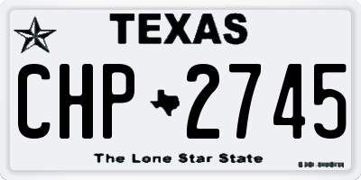 TX license plate CHP2745