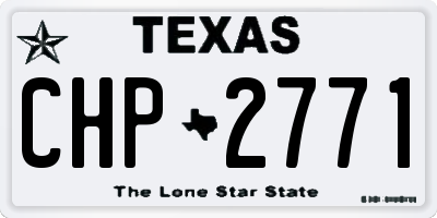 TX license plate CHP2771