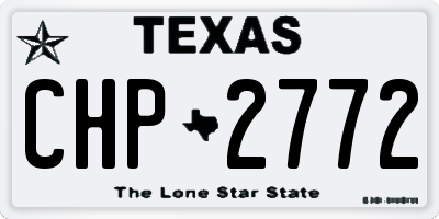 TX license plate CHP2772