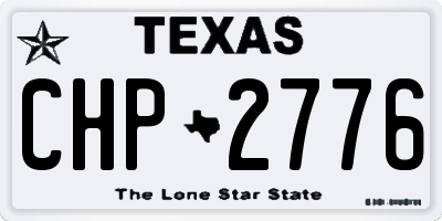TX license plate CHP2776