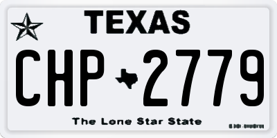 TX license plate CHP2779
