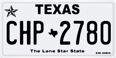 TX license plate CHP2780