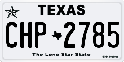 TX license plate CHP2785