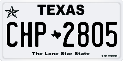 TX license plate CHP2805