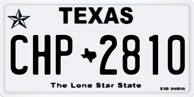 TX license plate CHP2810
